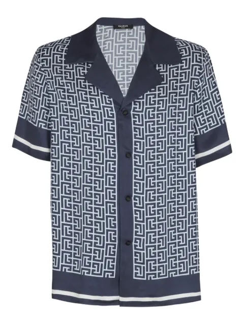 Balmain monogram-pattern shirt 