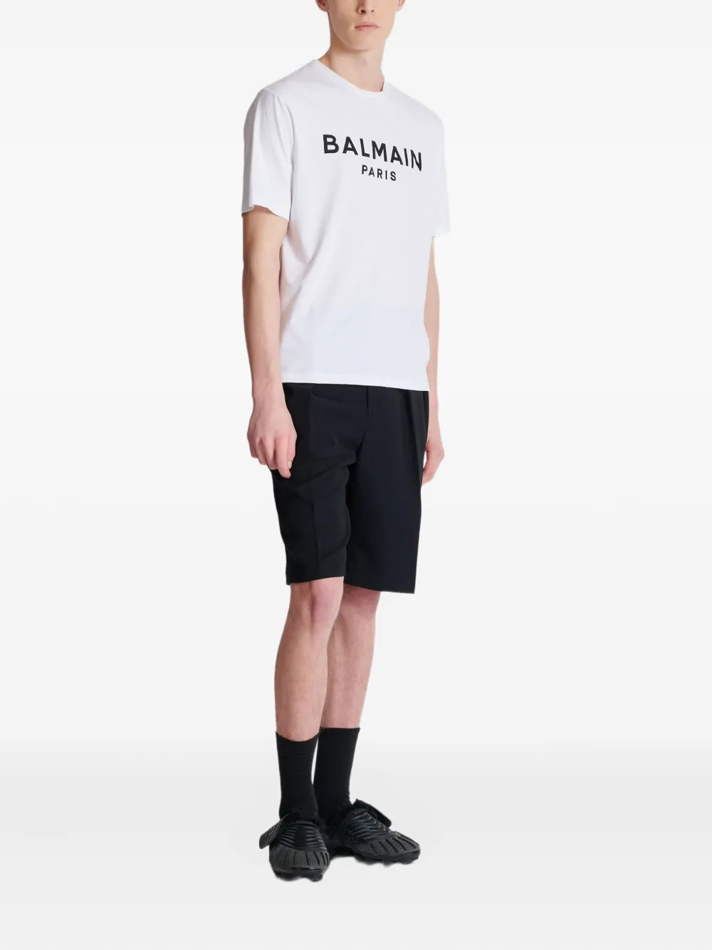 Balmain T-shirt met logoprint Wit