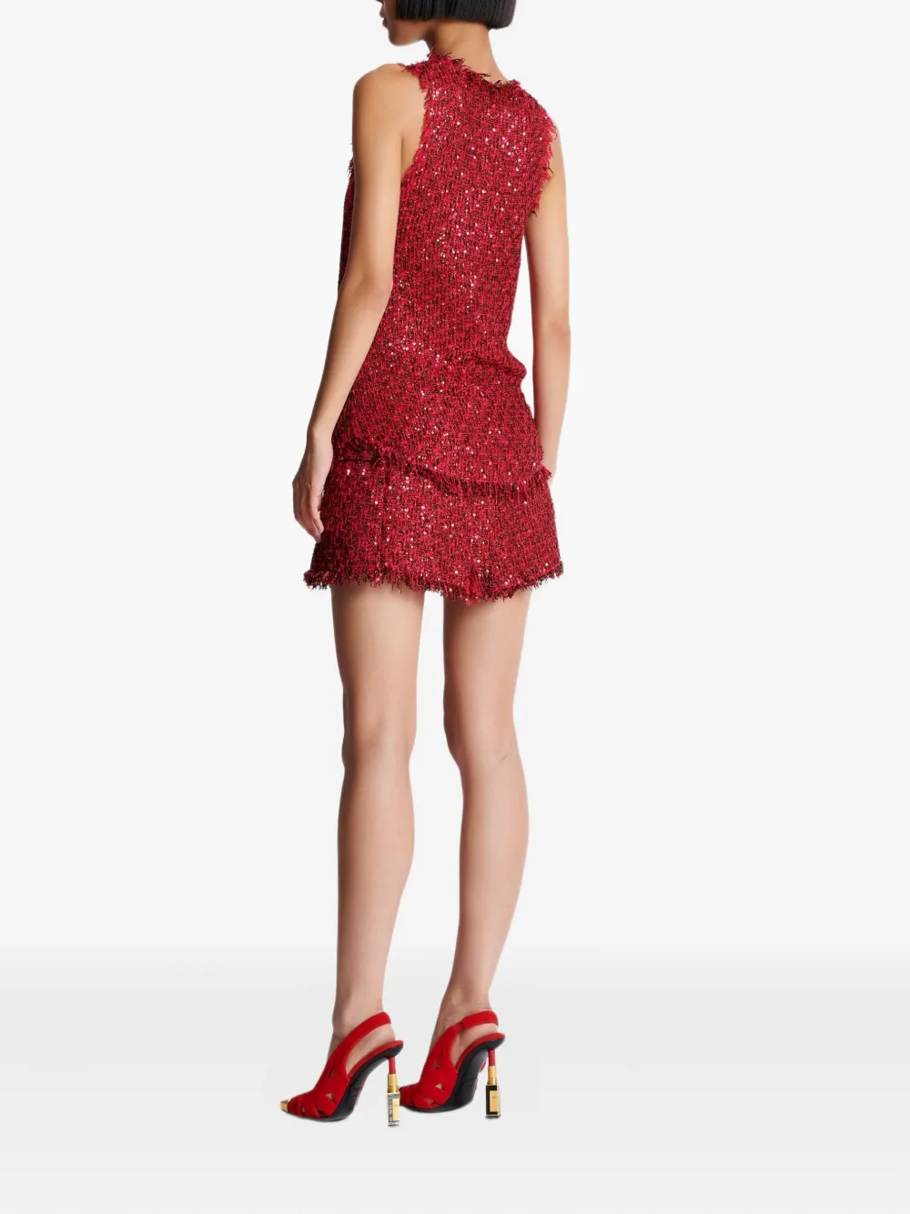 Balmain Tweed top Roze