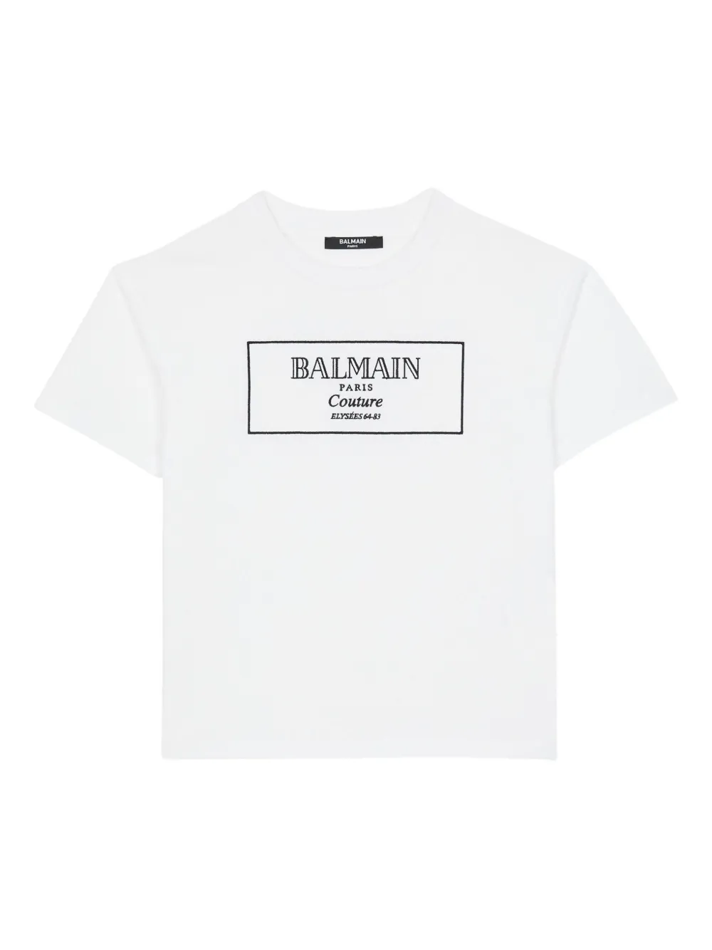Balmain Kids T-shirt met geborduurd logo Wit