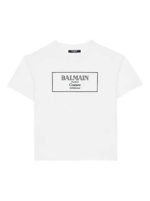 Balmain Kids logo-embroidered T-shirt