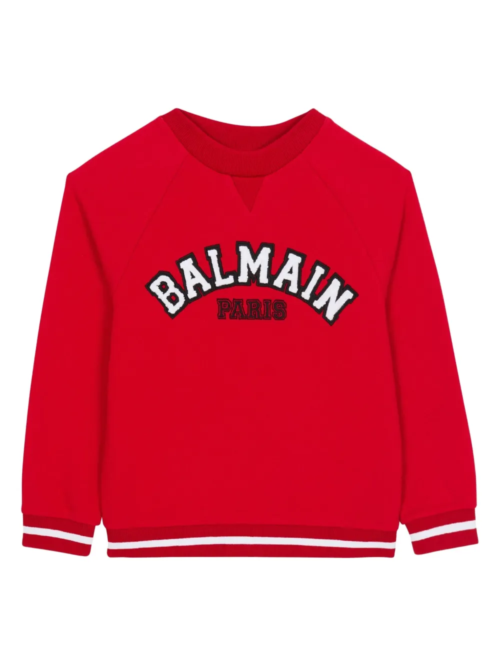 Balmain Kids Sweater met logo-applicatie Rood