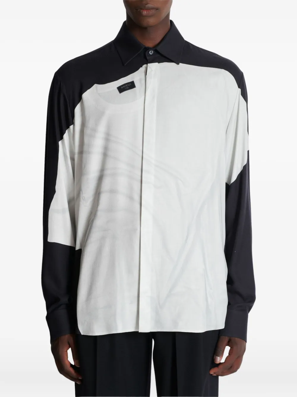 Balmain Popeline overhemd Zwart