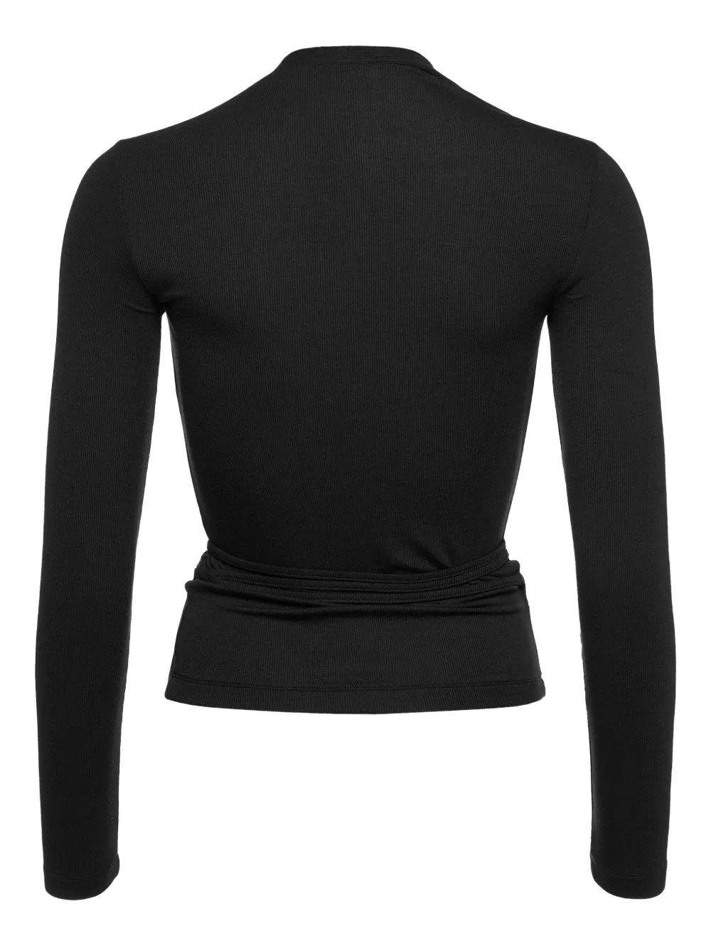Eres Charlotte Wrap Long-sleeve Top In Black