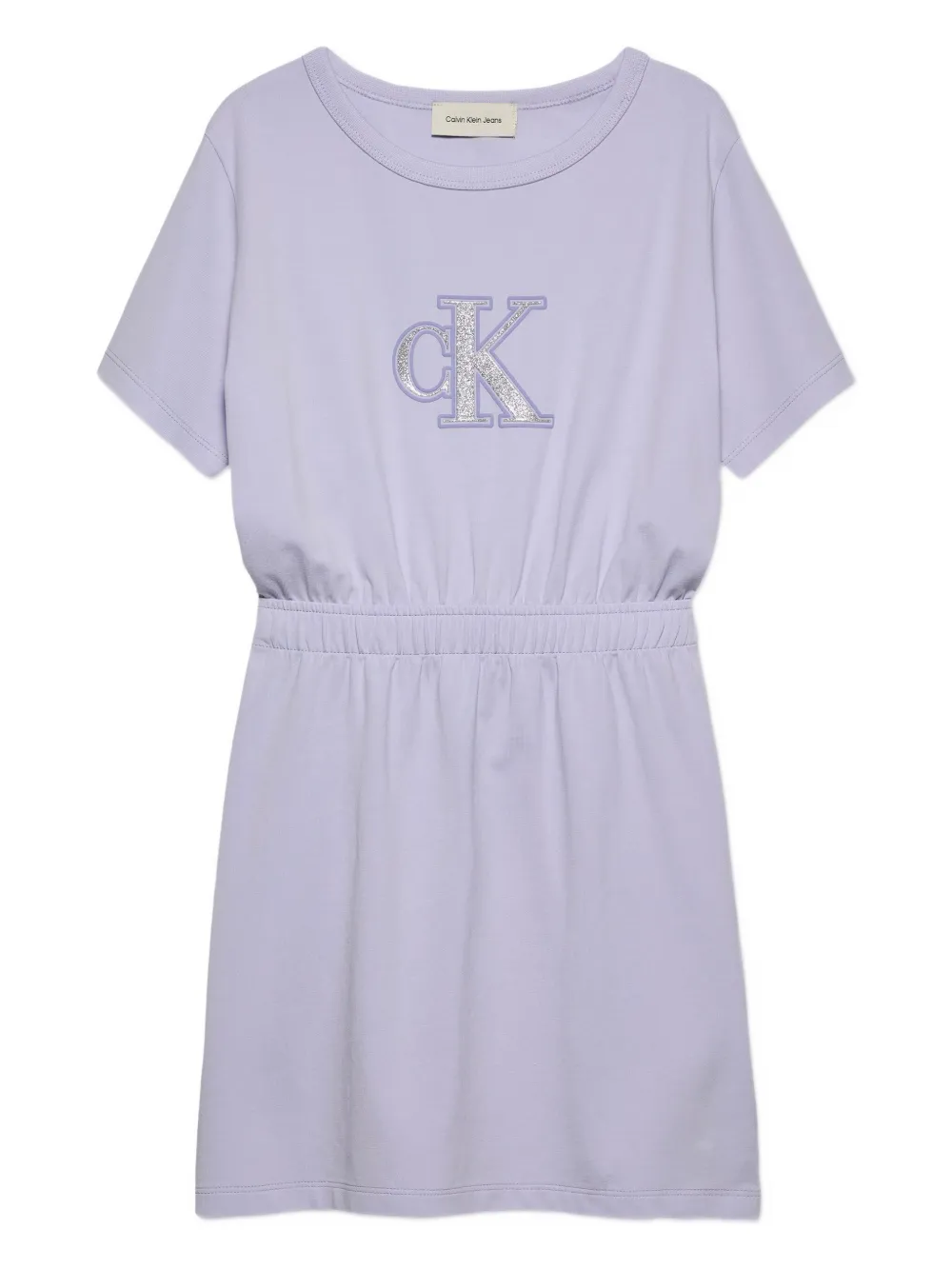 Calvin Klein Kids glittered-logo dress - パープル Calvin Klein Kids glittered-logo dress - パープル