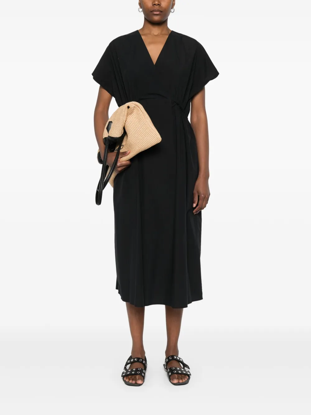 Weekend Max Mara cotton midi dress - Zwart