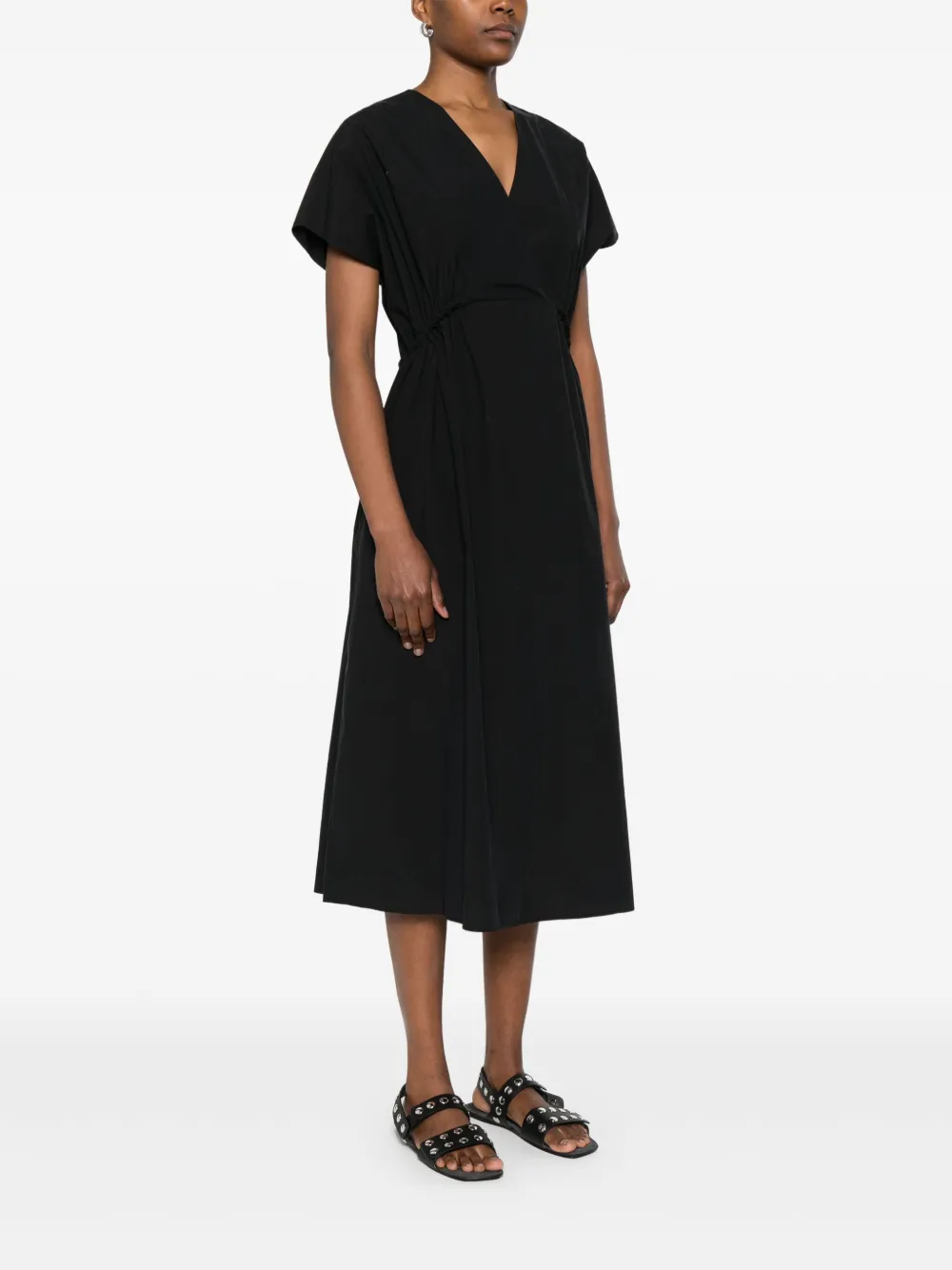 Weekend Max Mara Katoenen midi-jurk Zwart
