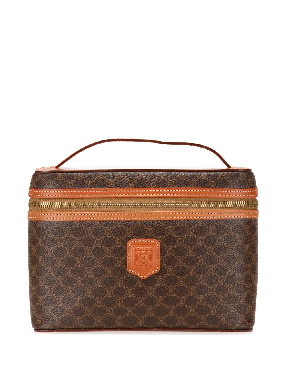 Pre-owned Celine 1997 Macadam Coated Canvas Vanity Bag