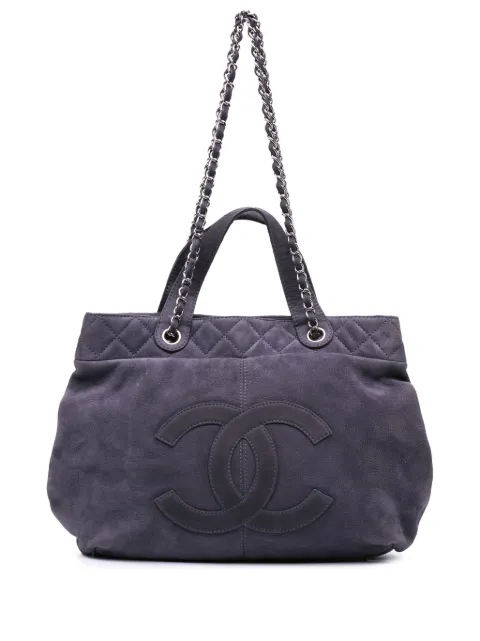 CHANEL Pre-Owned 2012-2013 Large Nubuck Trianon satchel