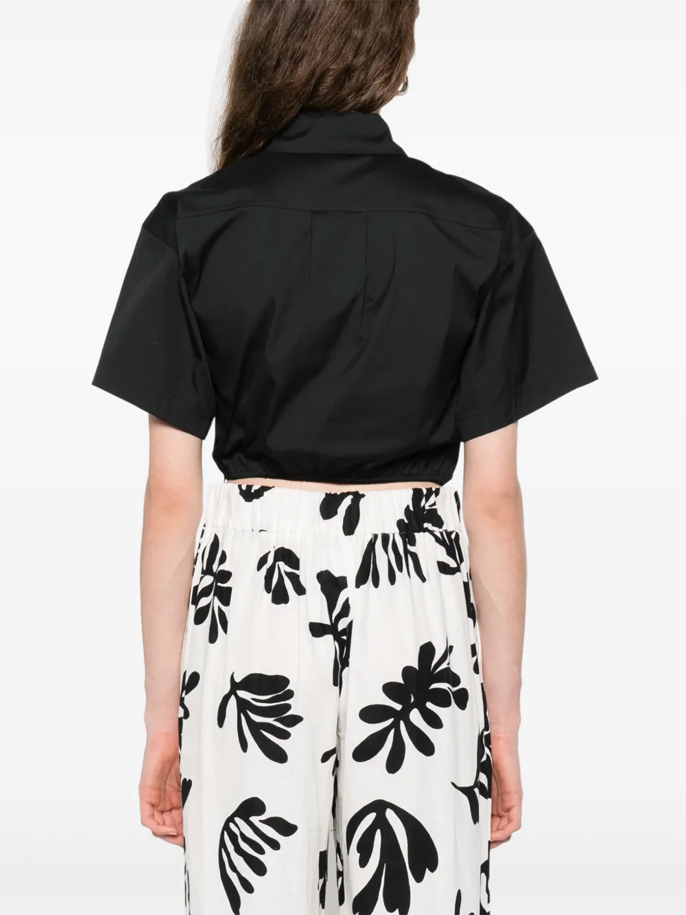 MARELLA GATHERED CROPPED SHIRT 