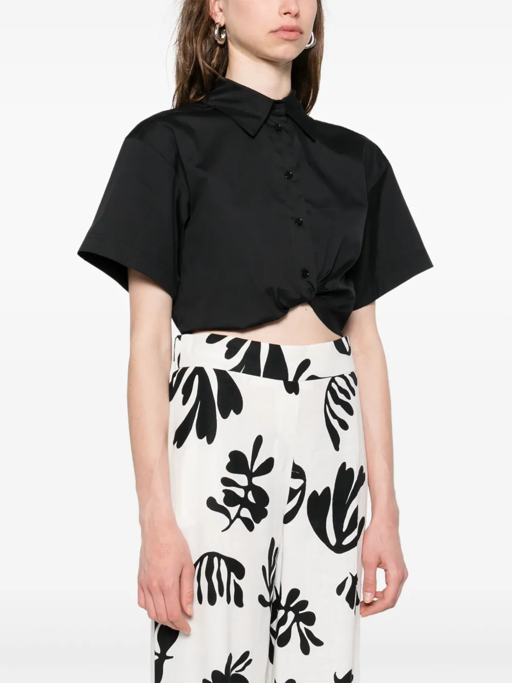 MARELLA GATHERED CROPPED SHIRT 