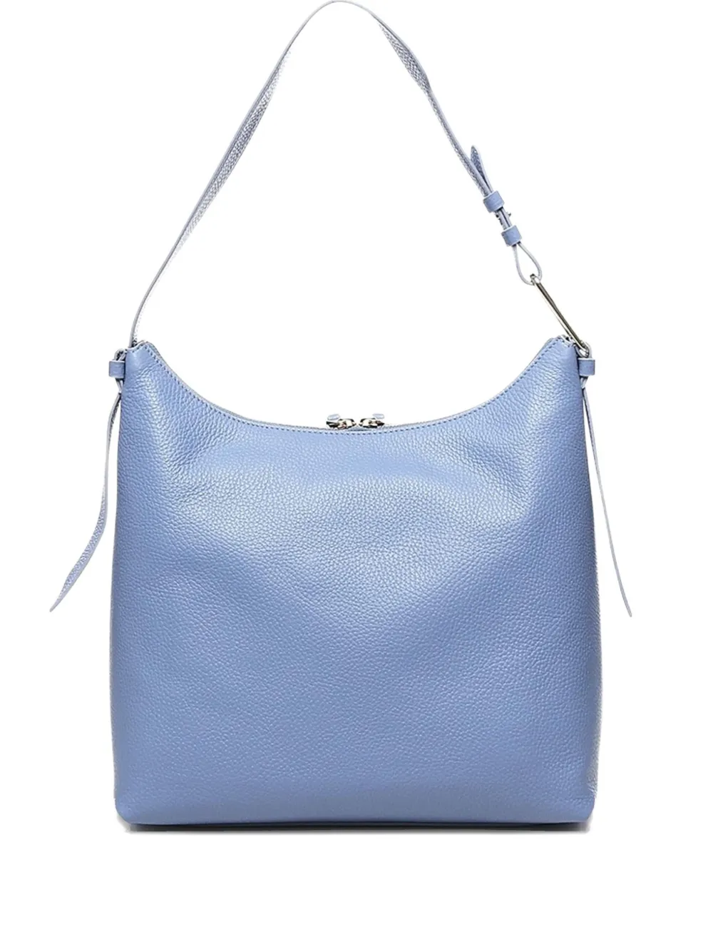 Coccinelle Malory Zip-fastening Pebble-leather Shoulder Bag In Blue
