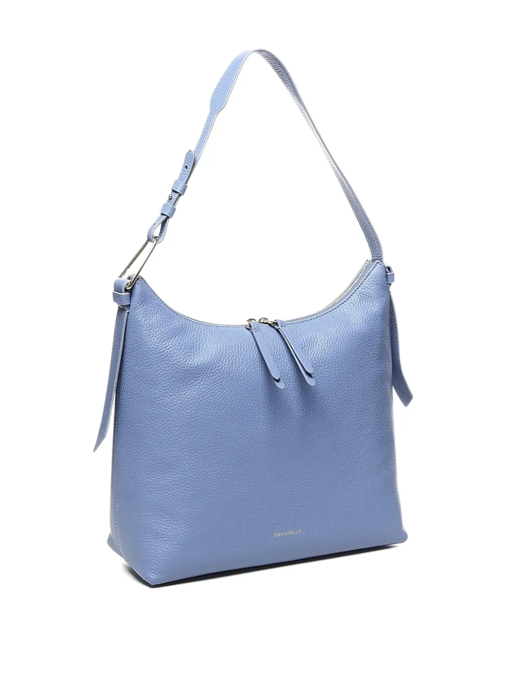Coccinelle Malory zip-fastening pebble-leather shoulder bag - Blauw