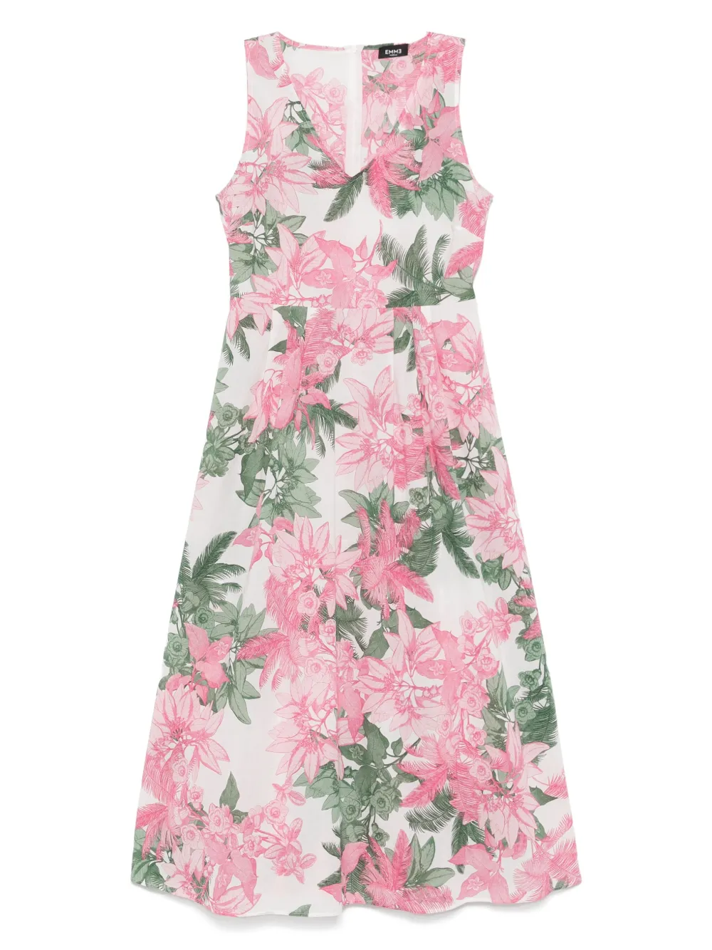 floral-print midi dress