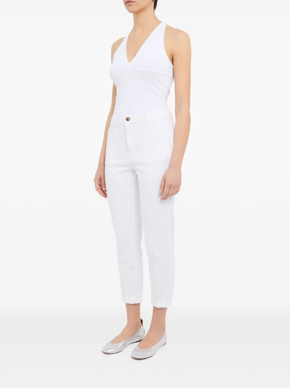 CIGALA'S stretch-cotton cropped jeans - Wit