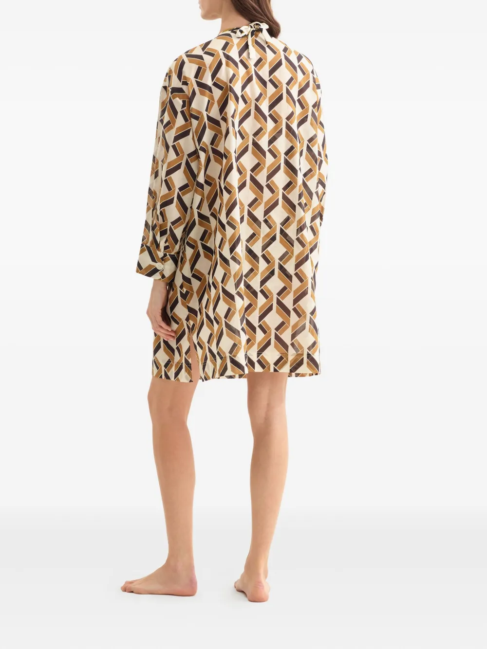 ERES Espace blouse met geometrische print Beige
