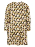 ERES Espace logo-patch geometric-print shirt - Neutrals