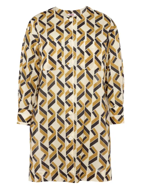ERES Espace logo-patch geometric-print shirt