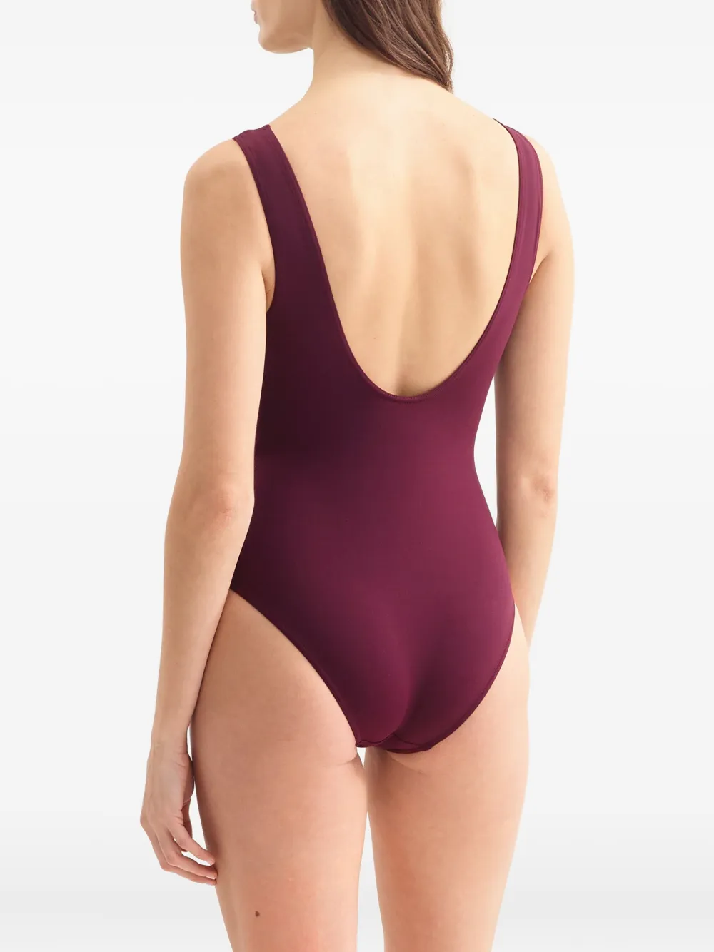 Eres Icone Button-front Swimsuit In Red