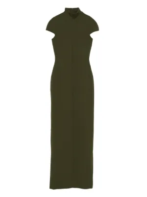 Shanghai Tang jacquard-pattern Maxi Dress | Green | FARFETCH