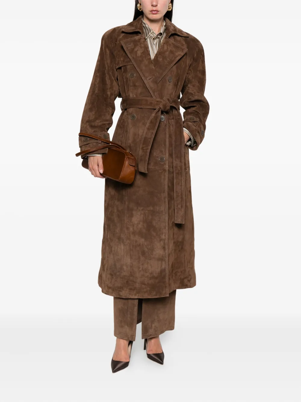 ducie Corrin suede trench coat | Trench Coats & Raincoats | Image 2