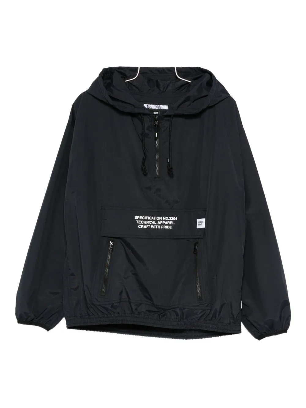 Neighborhood hooded anorak jacket | Black | Image 1