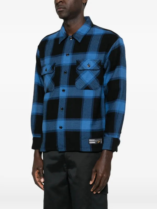 Neighborhood Buffalo Check Shirt | Black | FARFETCH IE