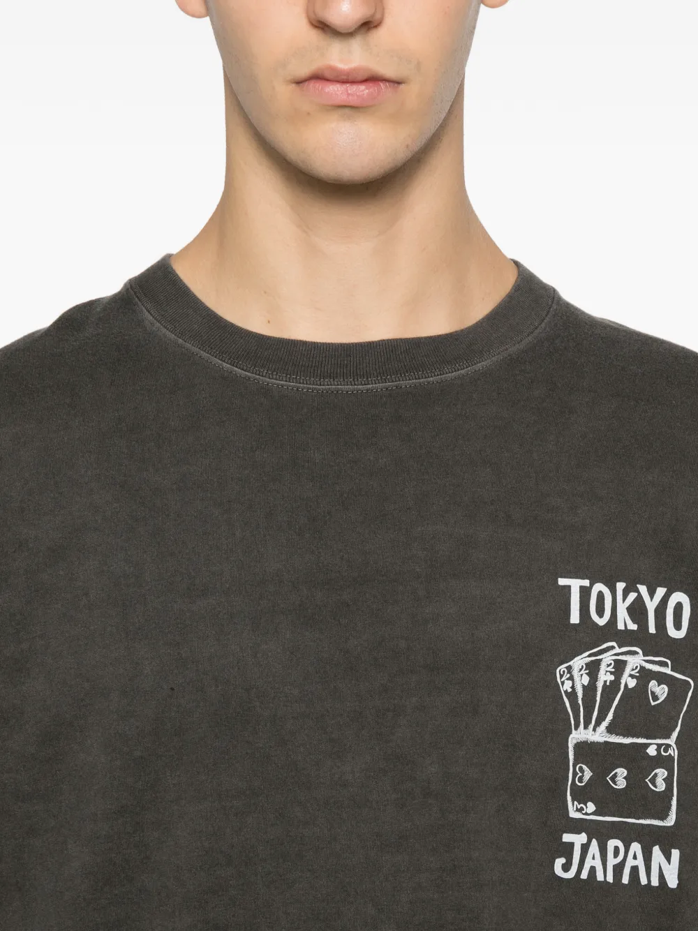 Neighborhood graphic-print round-neck T-shirt Zwart