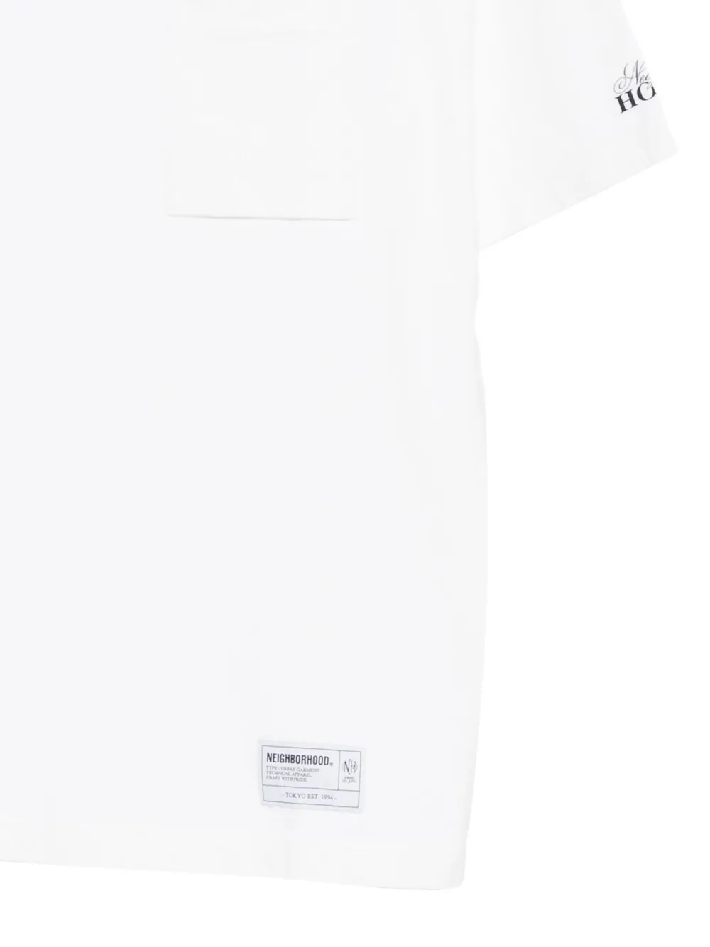 Neighborhood T-shirt met logopatch Wit