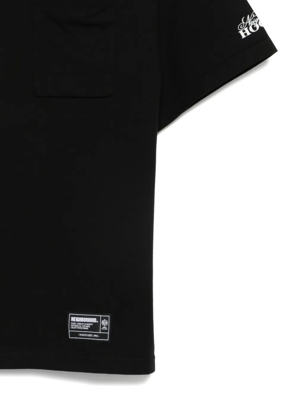 Neighborhood T-shirt met logopatch Zwart