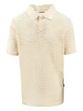 Bird short-sleeve mesh polo shirt - Neutrals