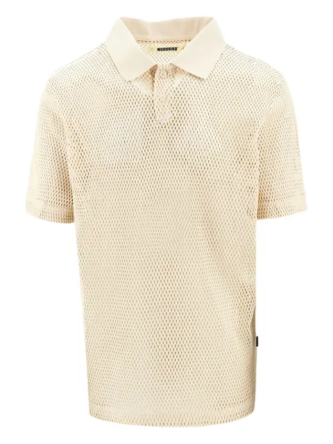 Bird short-sleeve mesh polo shirt