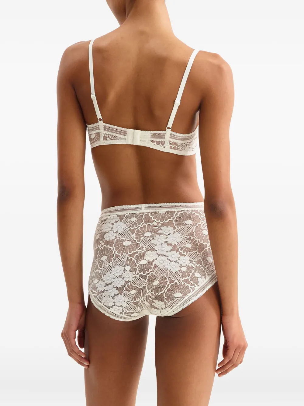 ERES Acacia high waist slip met bloemenkant Wit