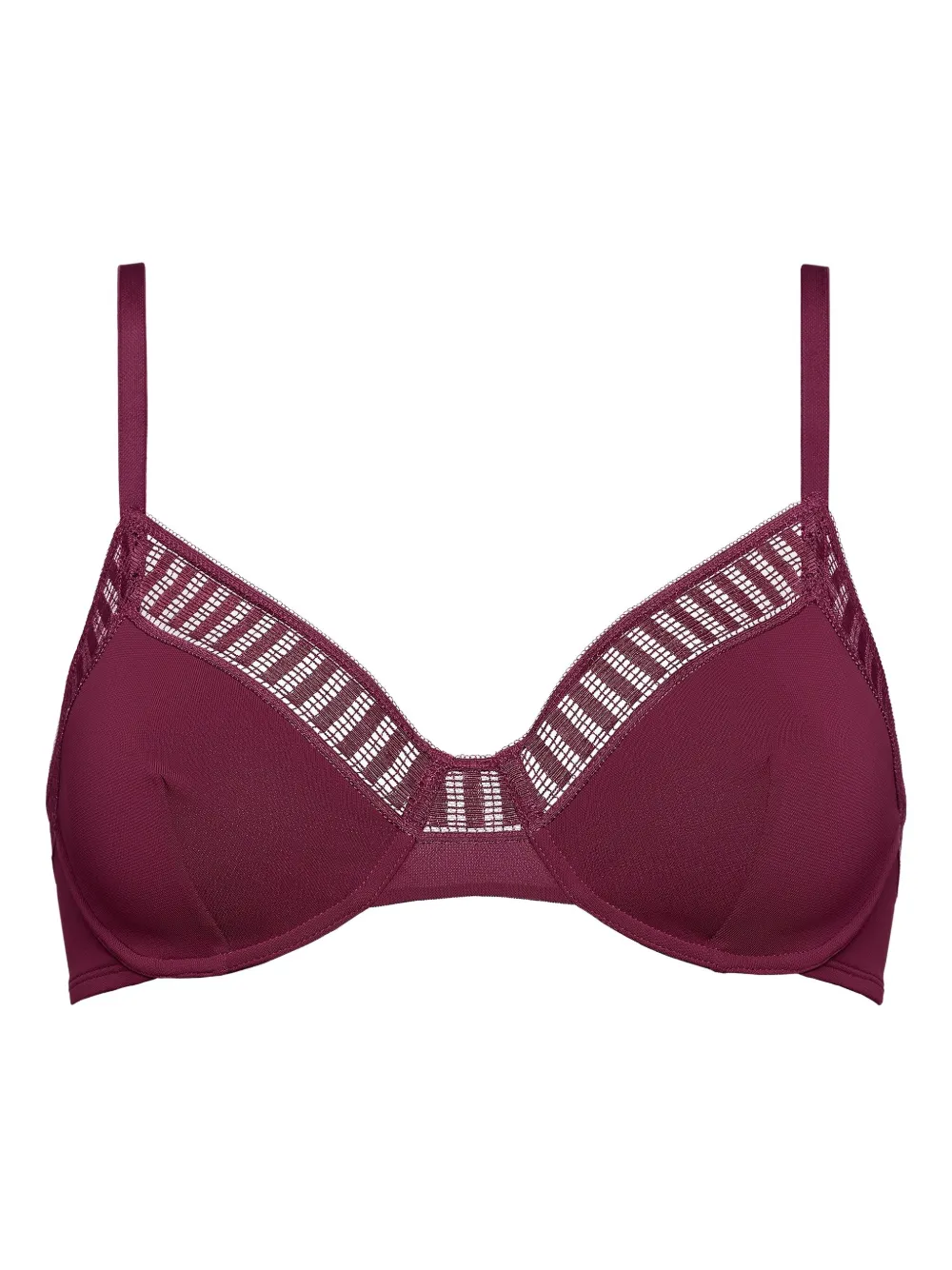 Eres Stripe-lace Bra In Pink