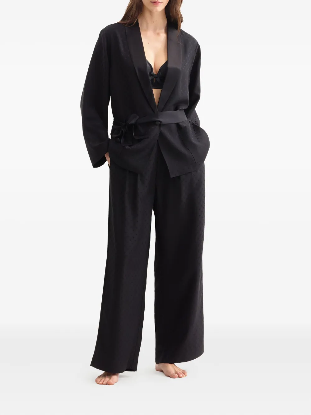 ERES Velours geometric-pattern lounge cardigan | Image 2