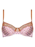 ERES Stéréo padded geometric-print bra - Brown