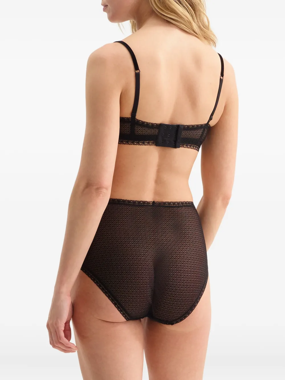 Eres Voilette High-waisted Lace Briefs In Black