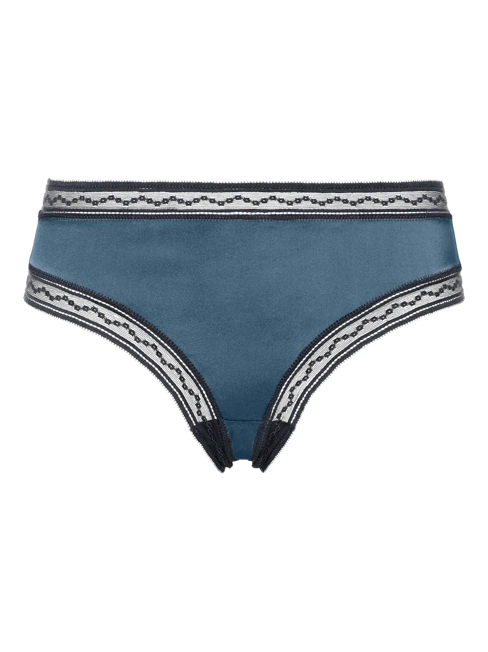 Eres Rêveur Lace-trimmed Thong In Blue