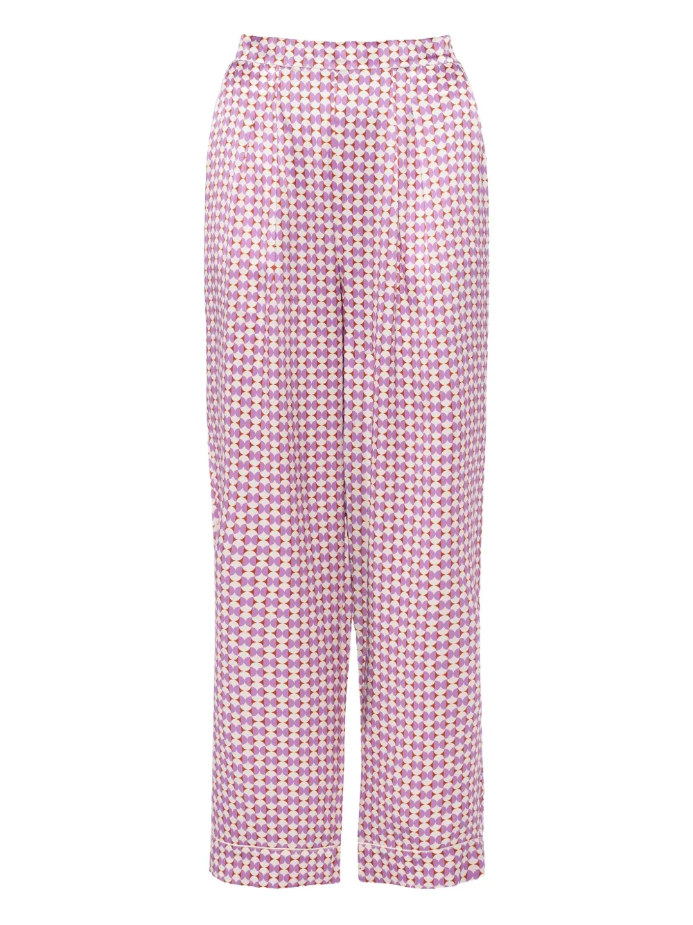 ERES Clip geometric-print silk pyjama trousers | Purple | Image 1