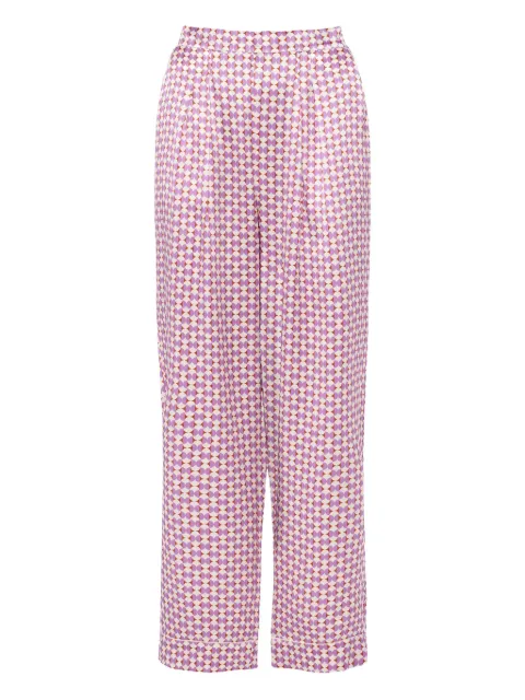 ERES Clip geometric-print silk pyjama trousers