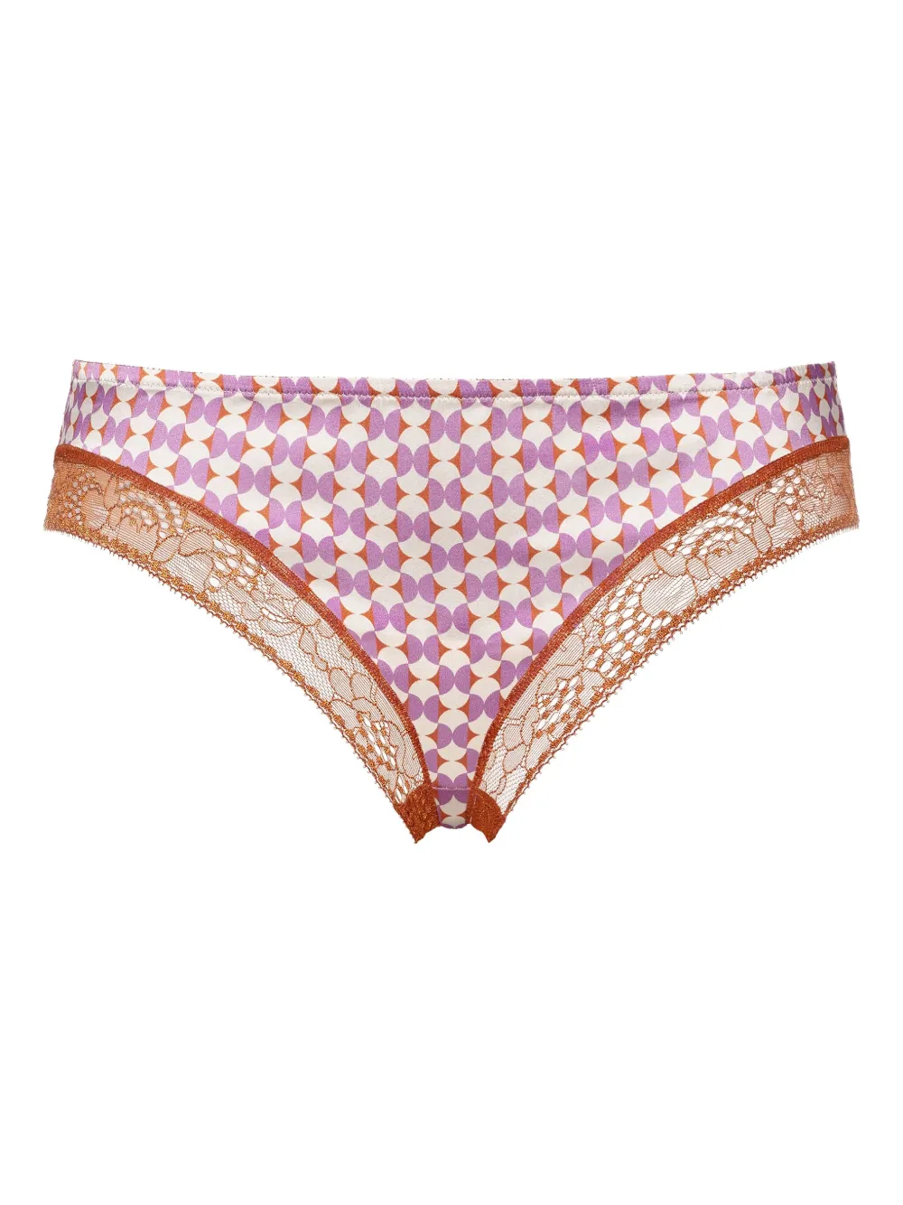 ERES geometric-print lace tanga | Purple | Image 1