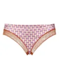 ERES geometric-print lace tanga - Purple