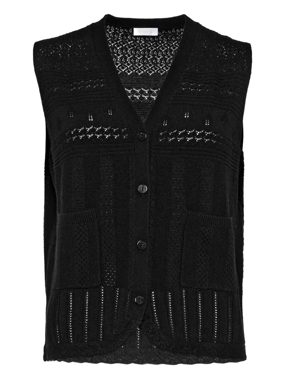 Eres Buttoned Knitted Vest In Multi