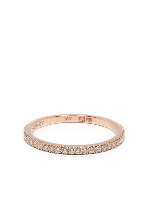 ROSEKEY Anello in oro rosa 18 carati con diamanti