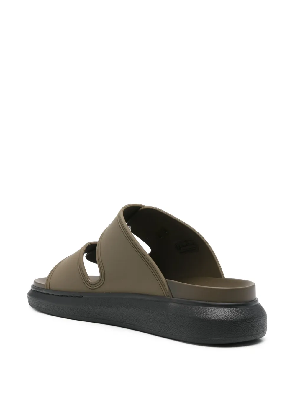 Alexander McQueen logo-engraved sandals Green