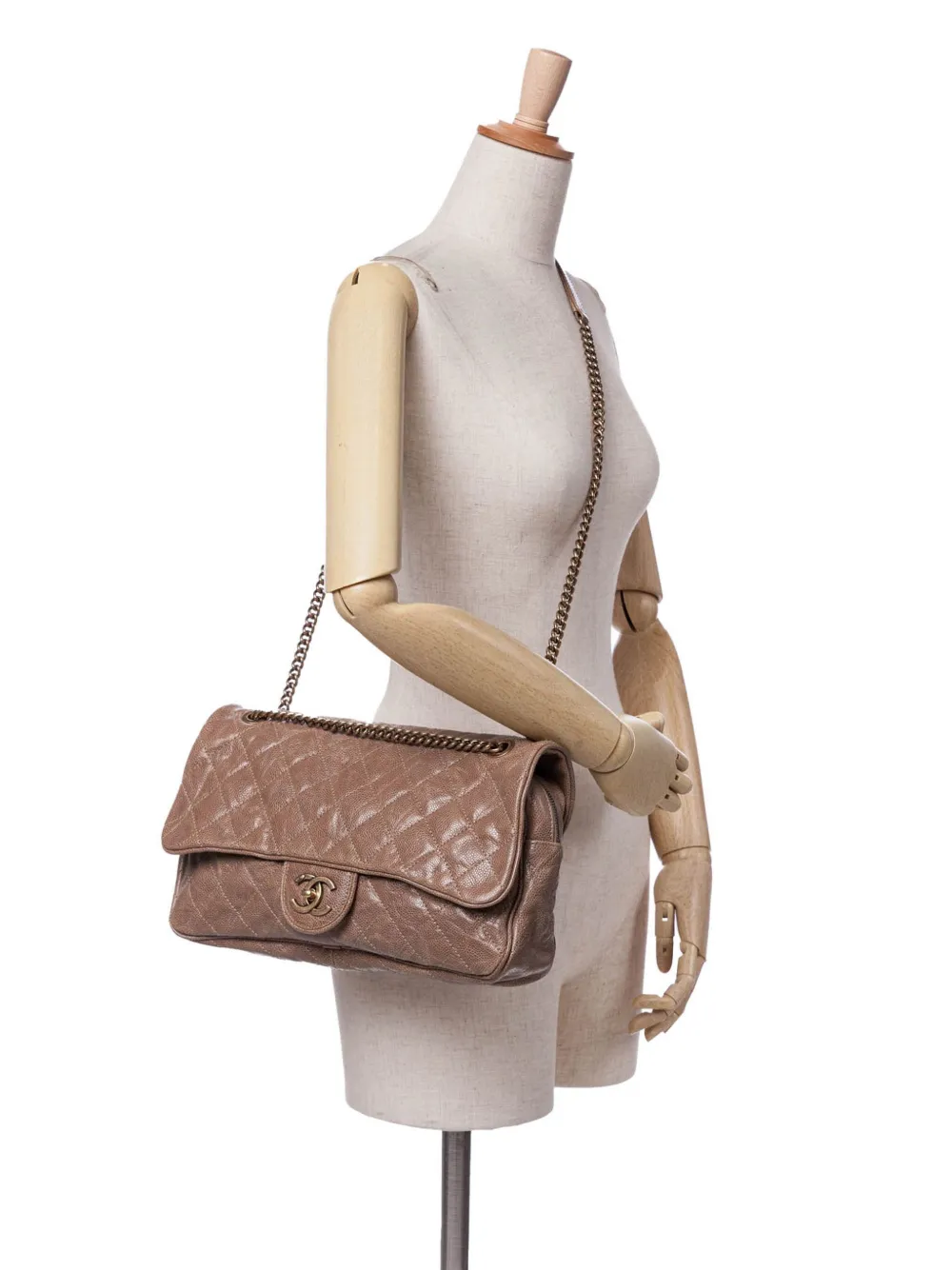 CHANEL Pre-Owned 2012 Large Quilted Glazed Caviar Shiva Flap crossbody bag | Pre-Owned | Image 2