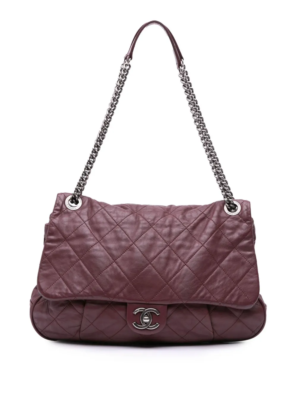 Pre-owned Chanel 2012-2013 Quilted Calfskin Coco Pleats Flap Shoulder Bag