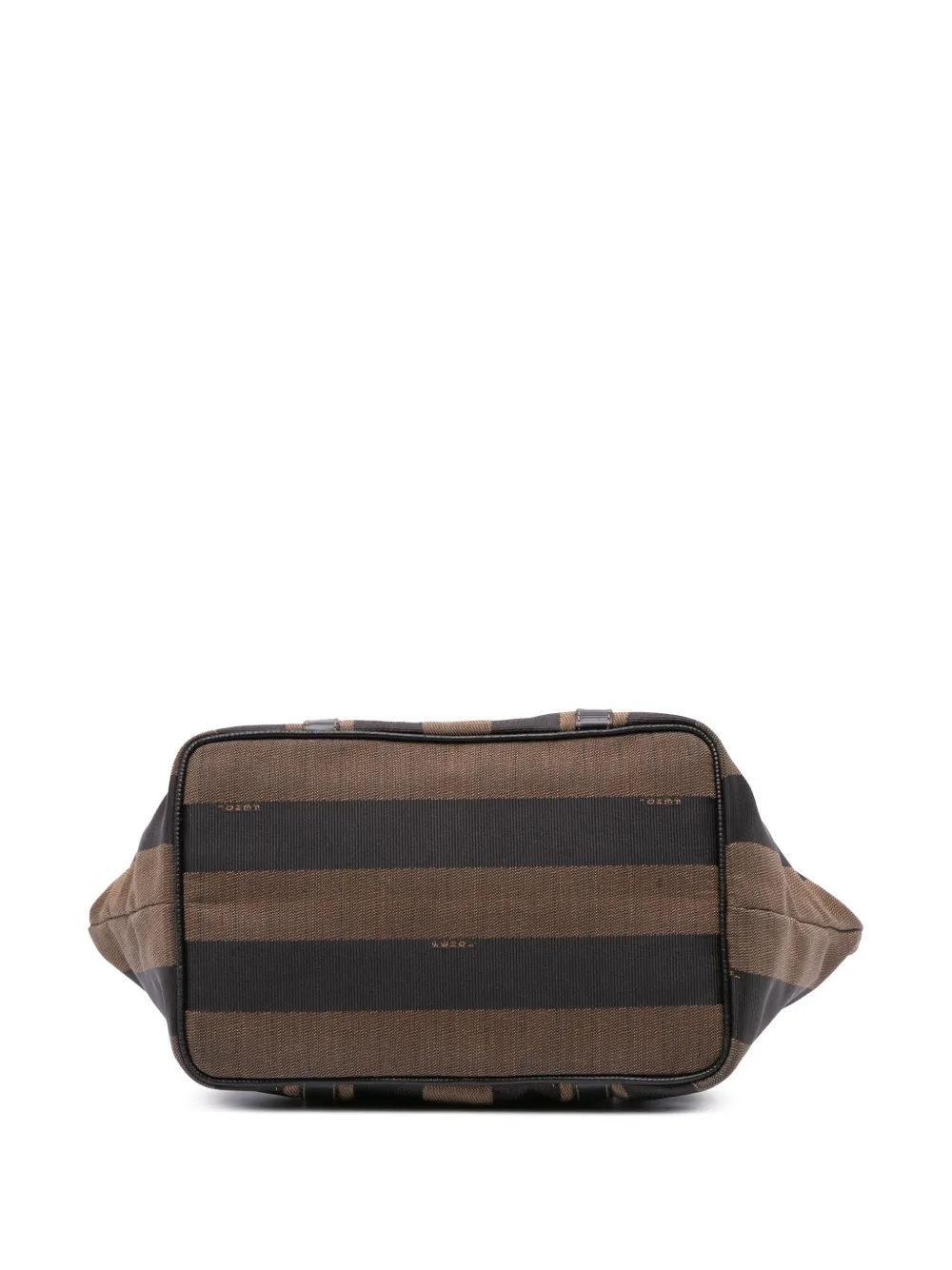 Pre-owned Fendi 20th Century Pequin Canvas Handbag In Brown