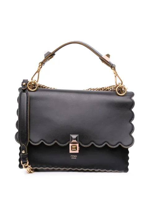 Fendi Pre-Owned 2010-2025 Medium Scalloped Leather Kan I satchel