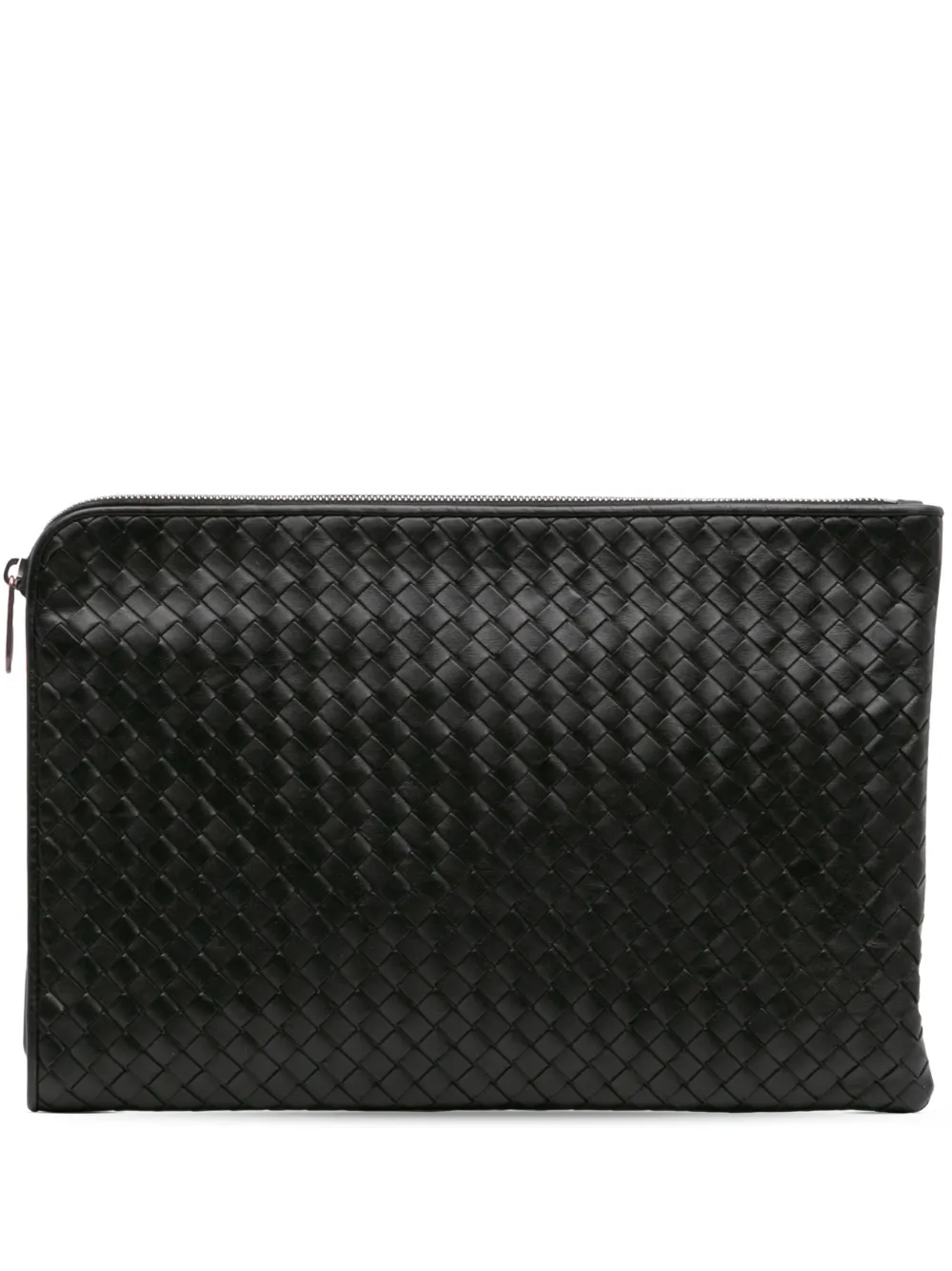 Pre-owned Bottega Veneta 2012-2024 Large Nappa Intrecciato Document Case Clutch Bag